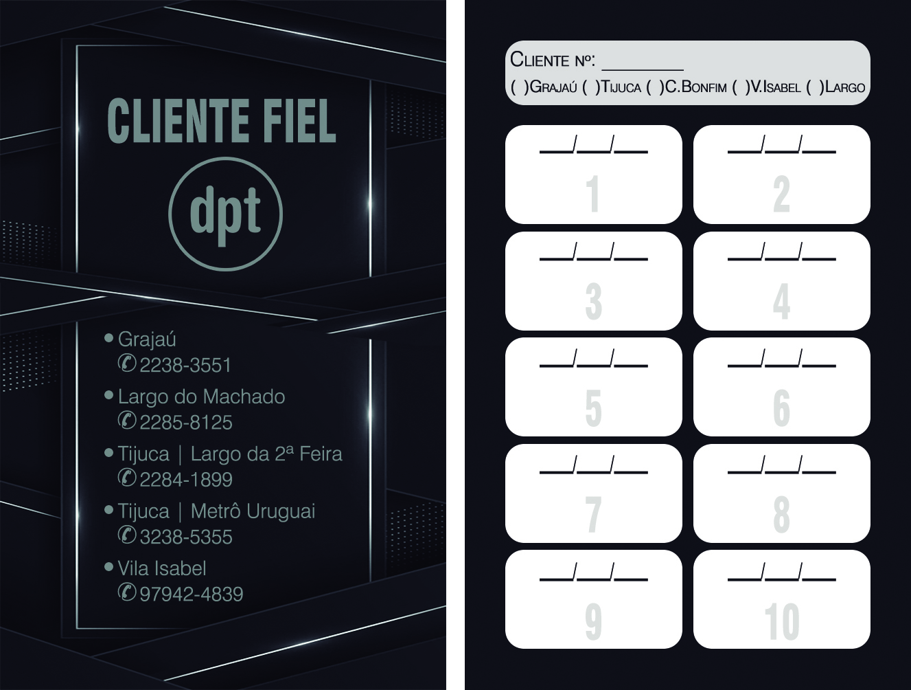 Cartão fidelidade depilatti